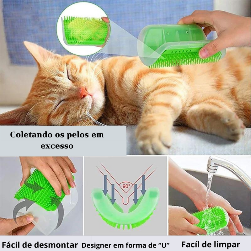 Massageador escova para gatos