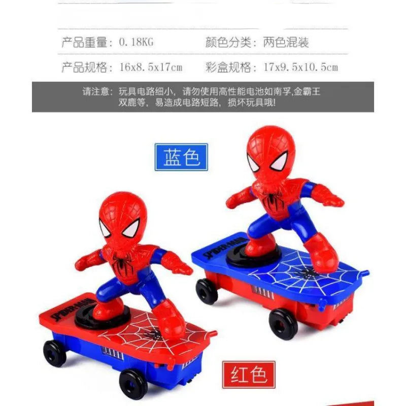 Novo brinquedo do homem aranha Skatista dublê scooter carro de brinquedo constroe remotoelétrico rotativo novidade brinquedo educacional das crianças presente festival atacado