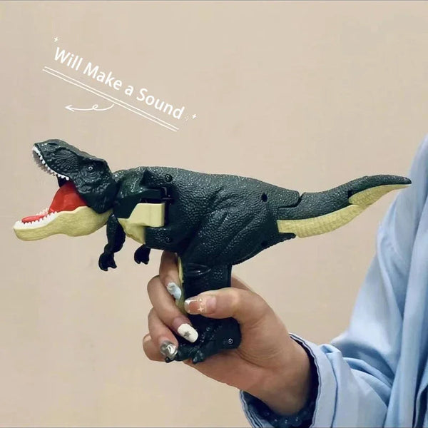 28cm dinossauro zazaza brinquedo de pelúcia dinossauro telescópico balanço brinquedo fidget gatilho o t-rex com som brinquedos presentes de natal f
