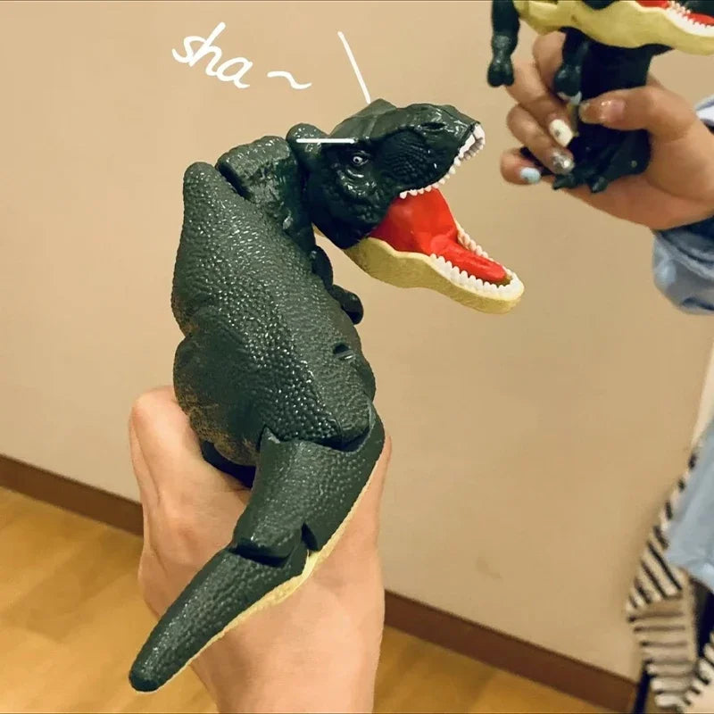 28cm dinossauro zazaza brinquedo de pelúcia dinossauro telescópico balanço brinquedo fidget gatilho o t-rex com som brinquedos presentes de natal f