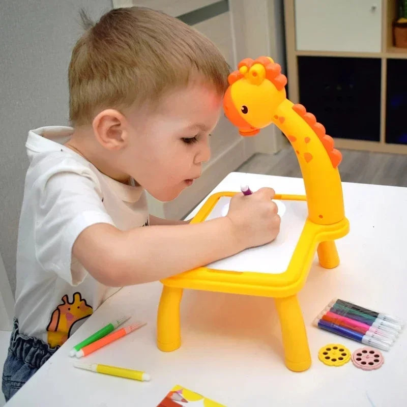 Crianças led projetor arte desenho placa de mesa brinquedos crianças pintura placa artes artesanato educacional aprendizagem ferramentas pintura brinquedos